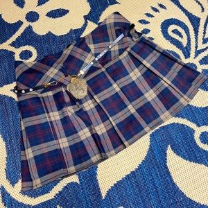 Plaid school girl mini-skirt